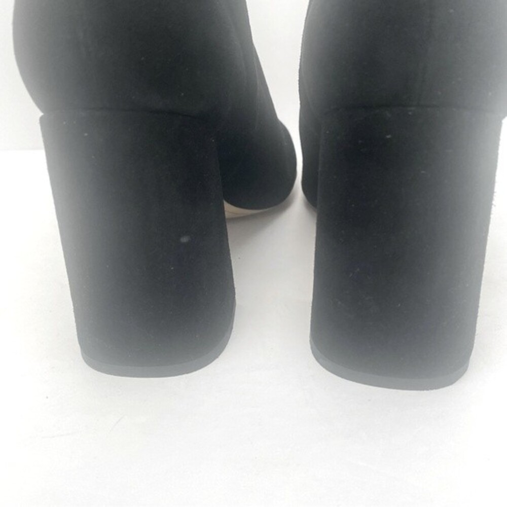 SAM EDELMAN Codie Black Leather Side Zipper Square Toe Heeled Booties Size 10.5 - Picture 11 of 11